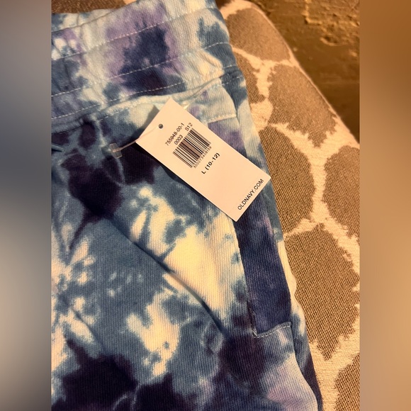 Old Navy Girls LG10/12 Blue and Purple Tie-Dye Joggers NWT back to school summer - Picture 2 of 6